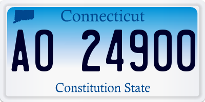 CT license plate AO24900