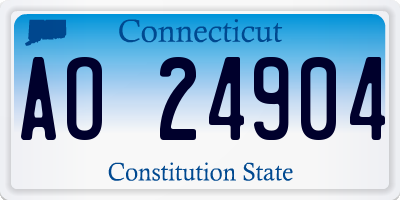 CT license plate AO24904