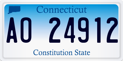 CT license plate AO24912