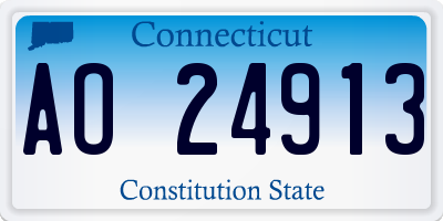 CT license plate AO24913