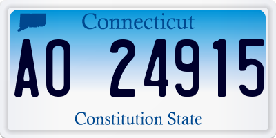 CT license plate AO24915