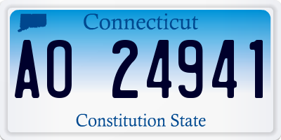 CT license plate AO24941