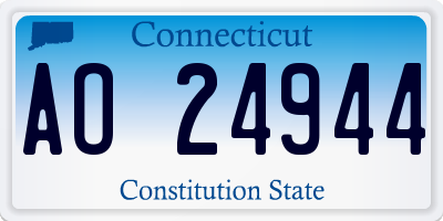 CT license plate AO24944