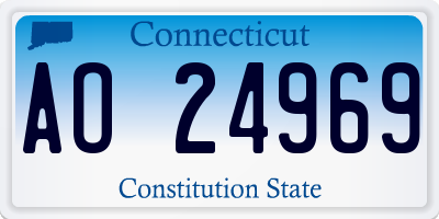 CT license plate AO24969
