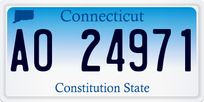 CT license plate AO24971