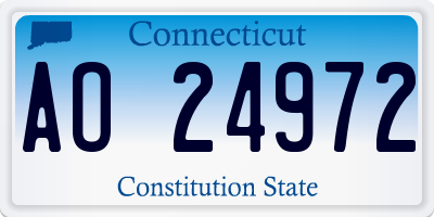 CT license plate AO24972