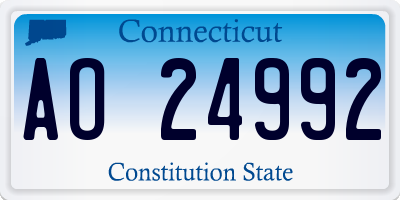 CT license plate AO24992