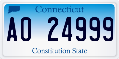 CT license plate AO24999