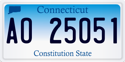 CT license plate AO25051