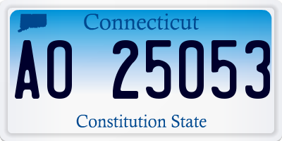 CT license plate AO25053