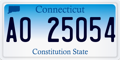 CT license plate AO25054