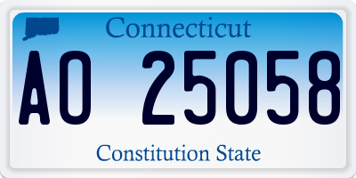 CT license plate AO25058