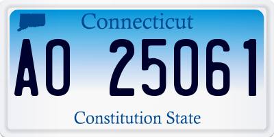 CT license plate AO25061
