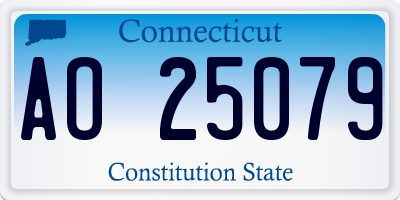 CT license plate AO25079