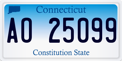 CT license plate AO25099