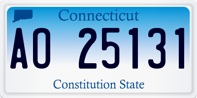 CT license plate AO25131