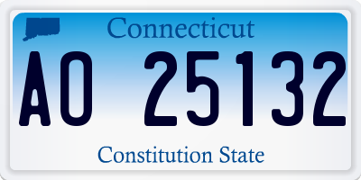 CT license plate AO25132