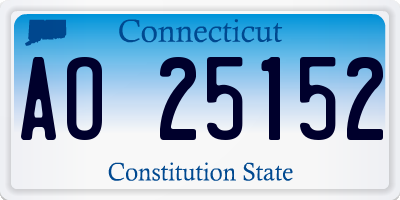 CT license plate AO25152