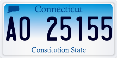 CT license plate AO25155