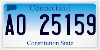 CT license plate AO25159
