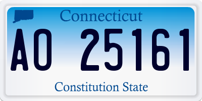 CT license plate AO25161