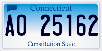 CT license plate AO25162