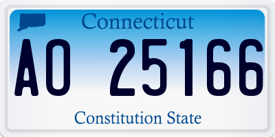 CT license plate AO25166