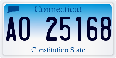 CT license plate AO25168