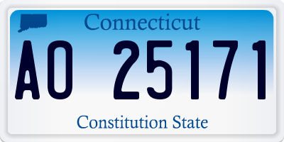 CT license plate AO25171