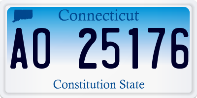CT license plate AO25176