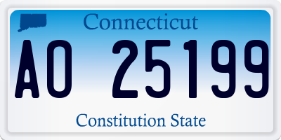 CT license plate AO25199