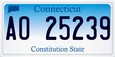 CT license plate AO25239
