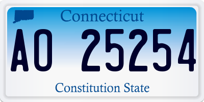 CT license plate AO25254