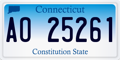 CT license plate AO25261