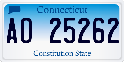 CT license plate AO25262