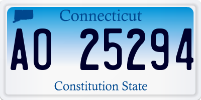 CT license plate AO25294