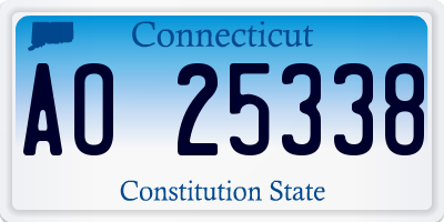 CT license plate AO25338