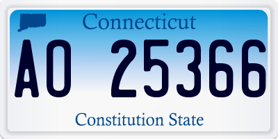 CT license plate AO25366