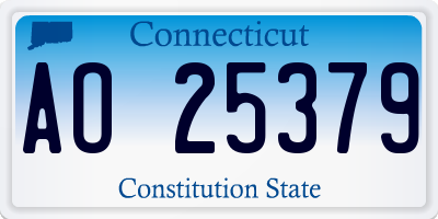 CT license plate AO25379