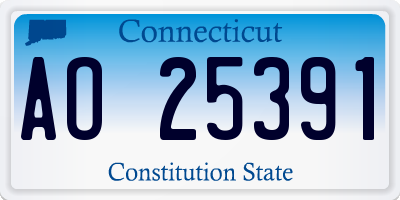 CT license plate AO25391