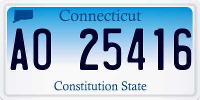 CT license plate AO25416
