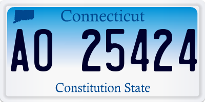 CT license plate AO25424