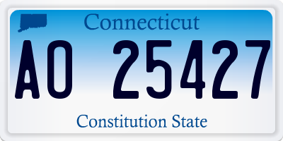 CT license plate AO25427