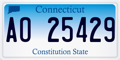 CT license plate AO25429