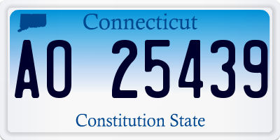 CT license plate AO25439