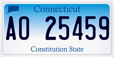 CT license plate AO25459