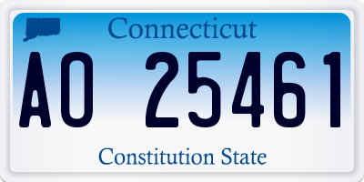 CT license plate AO25461