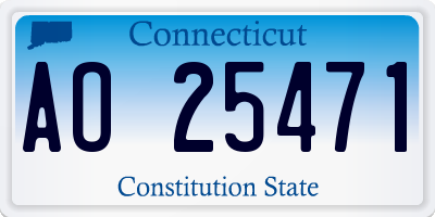 CT license plate AO25471