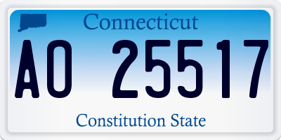 CT license plate AO25517