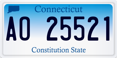 CT license plate AO25521